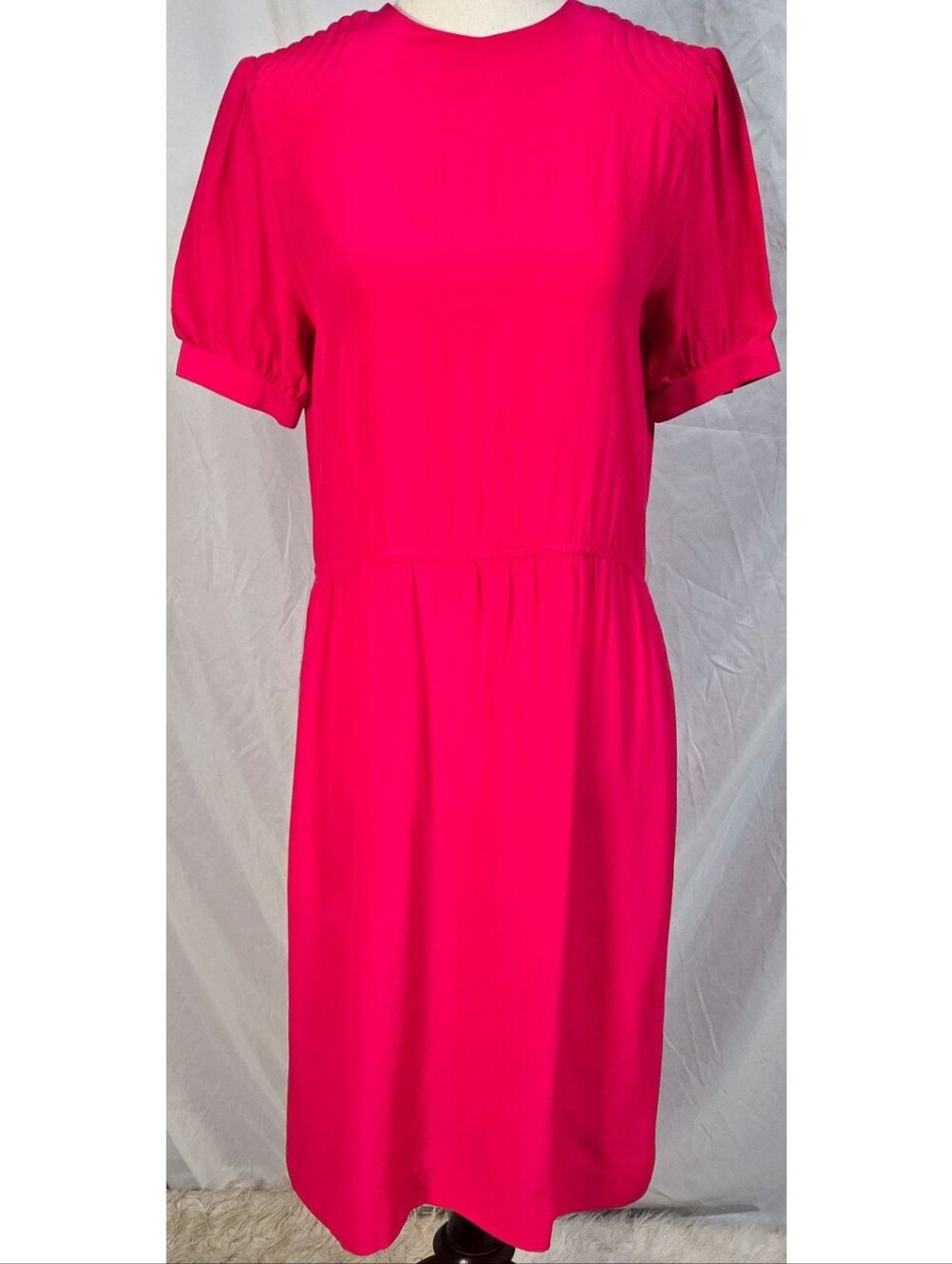 Vintage Silk Sheath Dress Pencil 80s Classic Quiet Luxury 90s